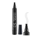4 Point Eyebrow Pencil Black,Waterproof Microblading Eyebrow Pencil with a Micro-Fork Tip Applicator Creates || Black Fine Sketch Liquid Eye Brow Tattoo Tint Pen