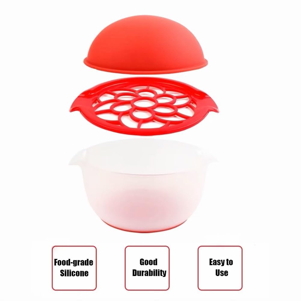 Pomegranate Peeler Silicone Deseeder with Bowl, Pomegranate Arils Removal Tool, Anti-Slip Seed Separator, Manual Pomegranate Seeder Remover, Easy Fruit Peeling Machine Kitchen Gadget