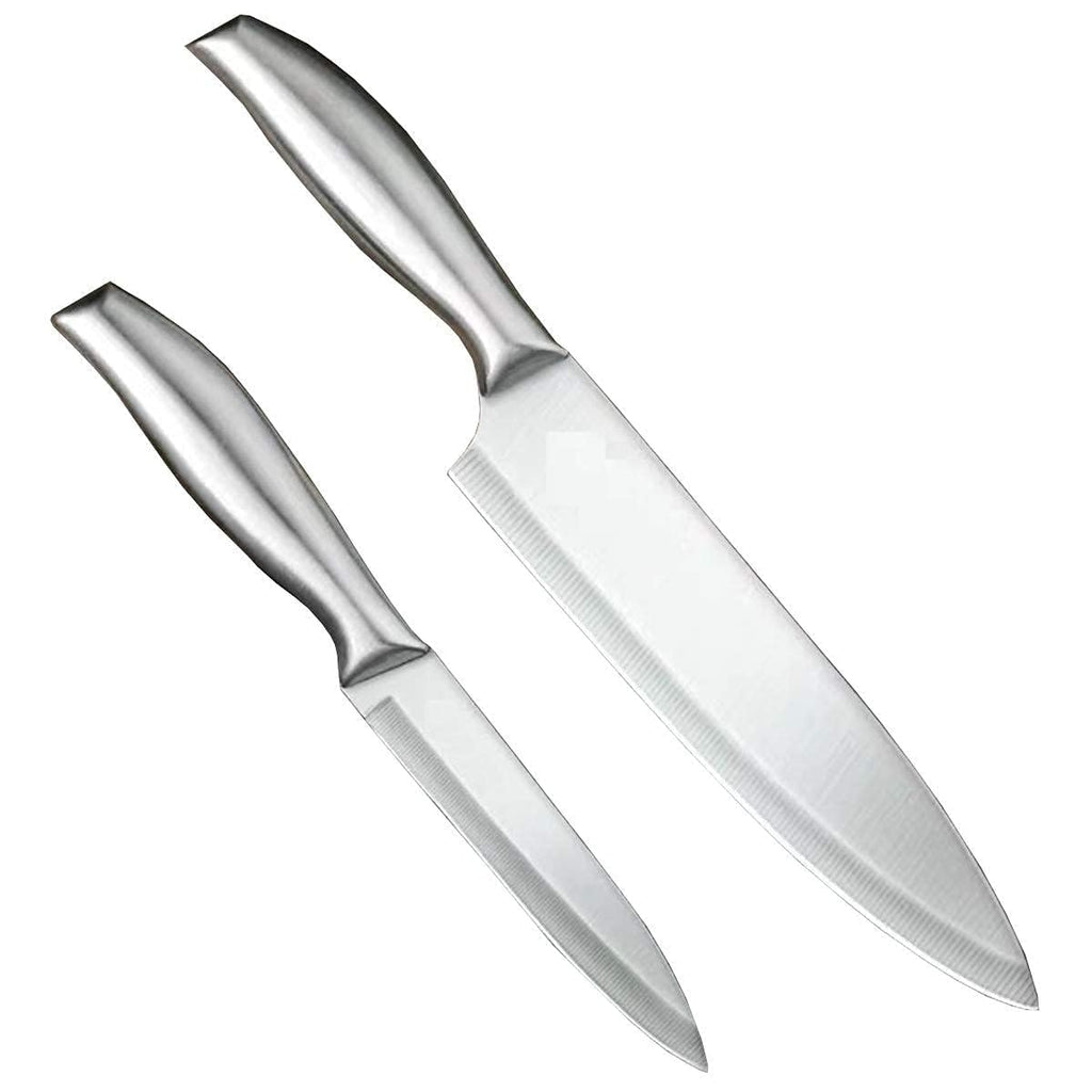 Stainless Steel Kitchen Knife Set of 2 with Cleaver