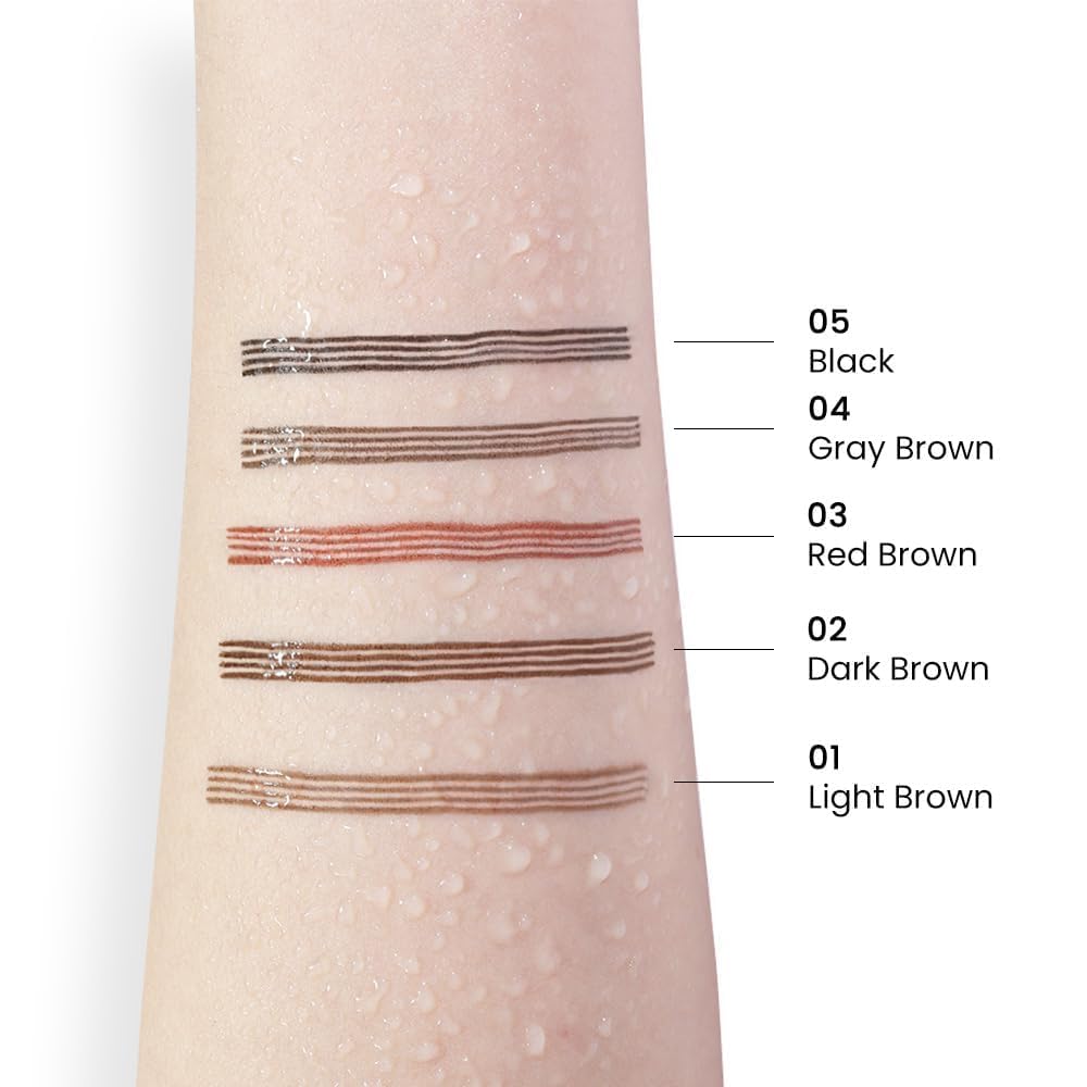 4 Point Eyebrow Pencil Black,Waterproof Microblading Eyebrow Pencil with a Micro-Fork Tip Applicator Creates || Black Fine Sketch Liquid Eye Brow Tattoo Tint Pen