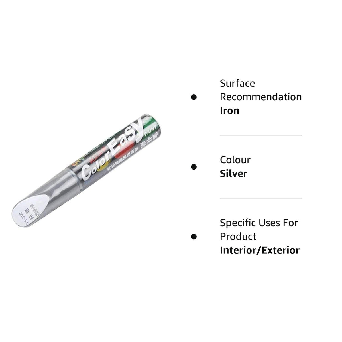 Car Scratch Remover Touch Up Paint Pen Automotive Car Paint Pen Scratch Repair for Deep Scratches Special-Purpose (Pack of 1) (SILVER)
