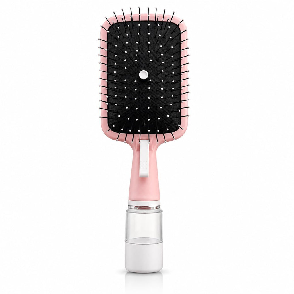 2-in-1 Spray Hair Brush with Water Mist, Pink