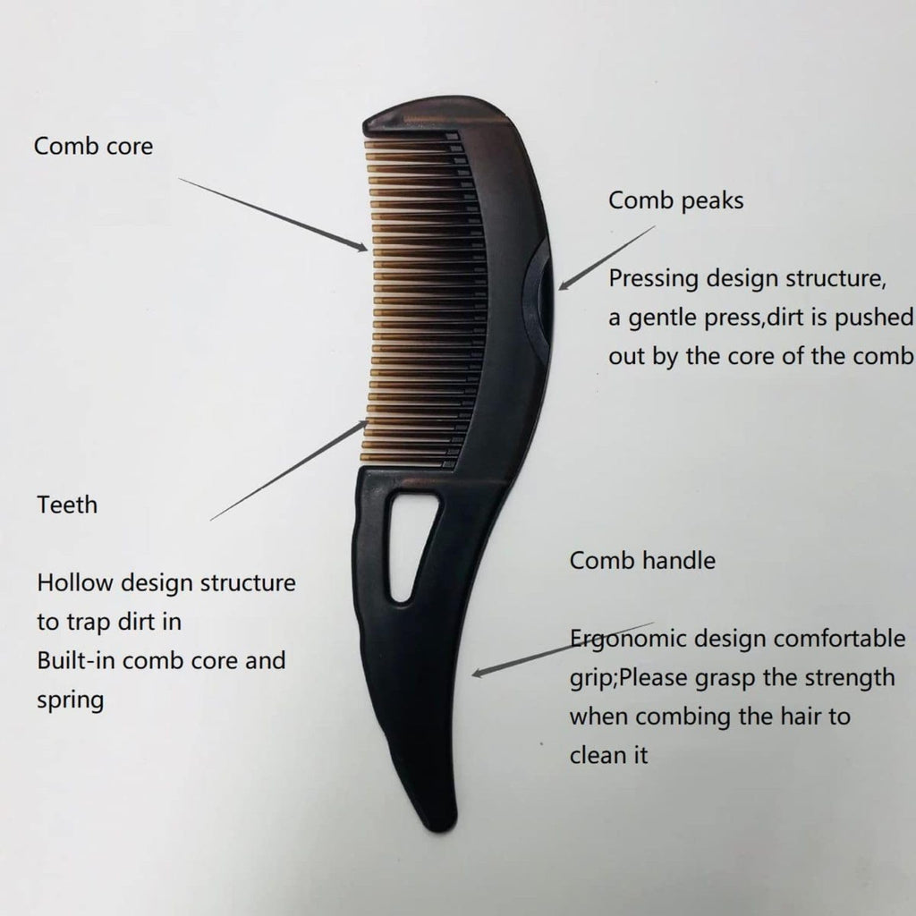 Dandruff Comb Energy Massage Comb Scalp Brush for Dandruff Removal, Lice Remover Products, Hair Dressing Comb, Plastic, Brown, Unisex