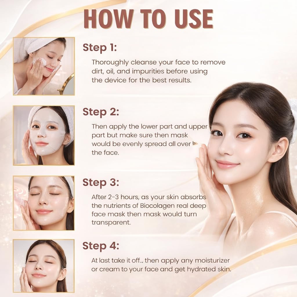 Bio Collagen Deep Collagen Night Mask Hydrating Overnight Hydrogel Korean Glass Skin Mask For Deep Hydration Wrapping Peel Off Facial Mask (4)