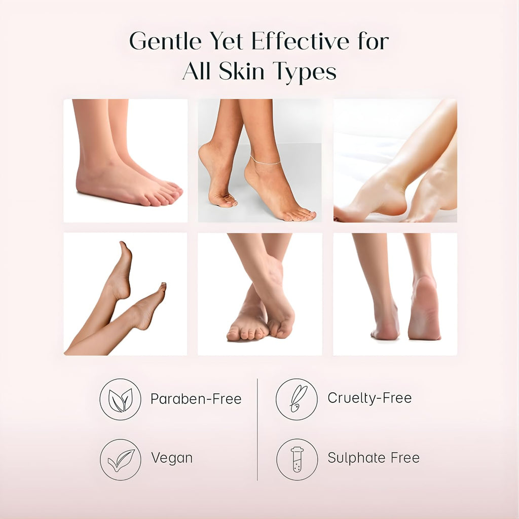 Foot Peeling Mask (1 Pair), Korean Peeling & Exfoliating with Glycolic Acid, Removes Dead Skin, Cruelty-Free, Goat Milk Foot Mask for Deep Exfoliation and Moisturizing