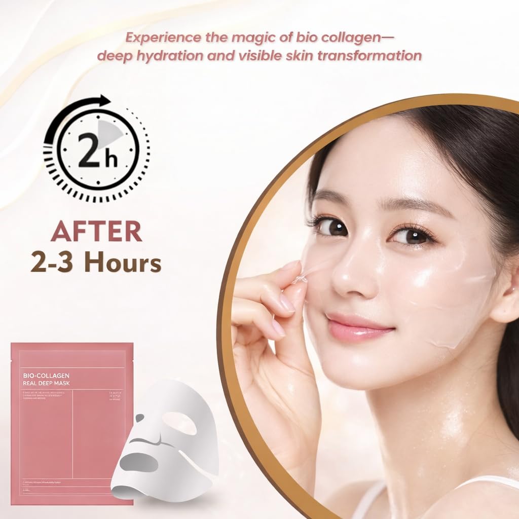 Bio Collagen Deep Collagen Night Mask Hydrating Overnight Hydrogel Korean Glass Skin Mask For Deep Hydration Wrapping Peel Off Facial Mask (4)