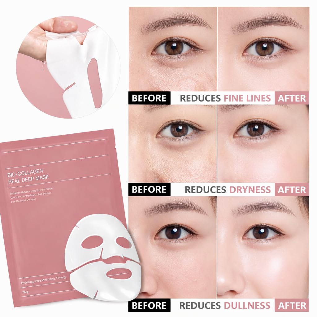 Bio Collagen Deep Collagen Night Mask Hydrating Overnight Hydrogel Korean Glass Skin Mask For Deep Hydration Wrapping Peel Off Facial Mask (4)