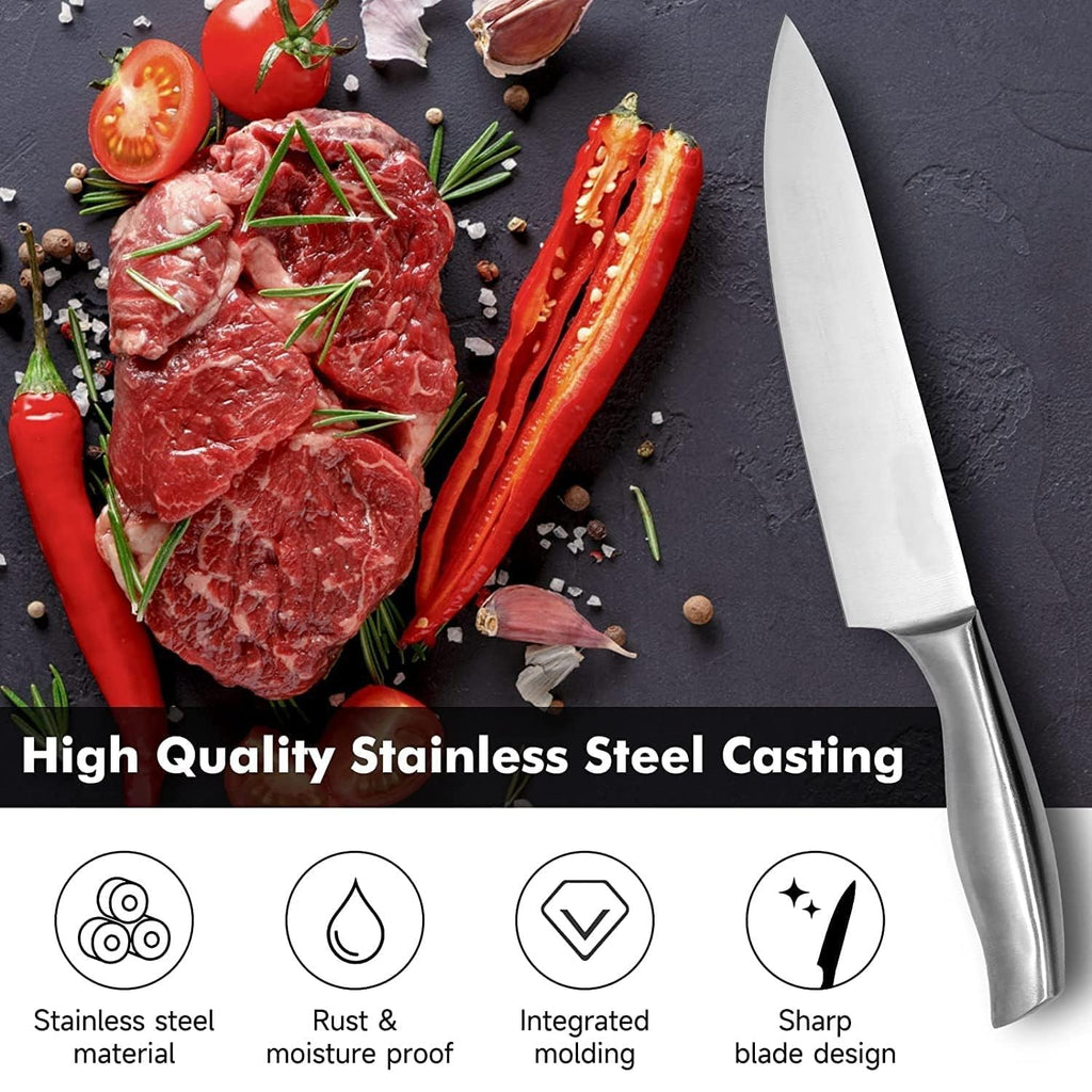 Stainless Steel Kitchen Knife Set of 2 with Cleaver