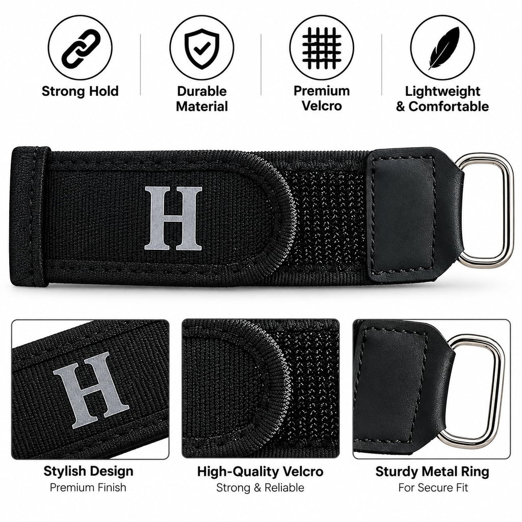Buckleless Belt Hook Set of 2, Nylon with Metal Hook