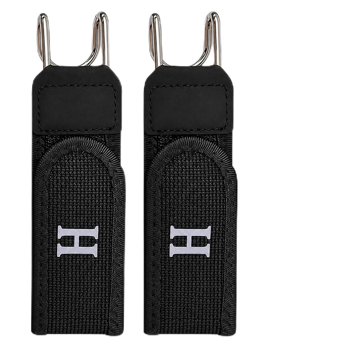 Buckleless Belt Hook Set of 2, Nylon with Metal Hook