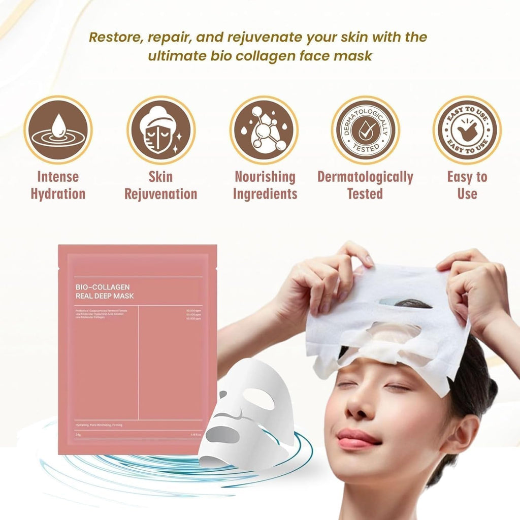 Bio Collagen Deep Collagen Night Mask Hydrating Overnight Hydrogel Korean Glass Skin Mask For Deep Hydration Wrapping Peel Off Facial Mask (4)