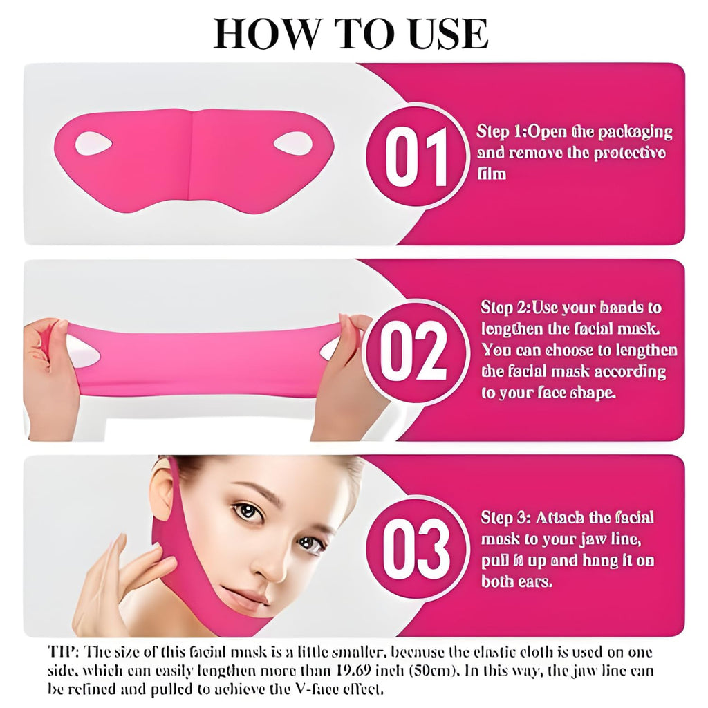 Deep Collagen V Lifting Gel Mask | Double-chin Mask | Instant Cooling & Depuffing | Face Toning Belt | Jawline Shaper Face Lift | Collagen V-line | Improves Sagging Skin, Lifting & Firming | Chin Strap for Women & Men (1)