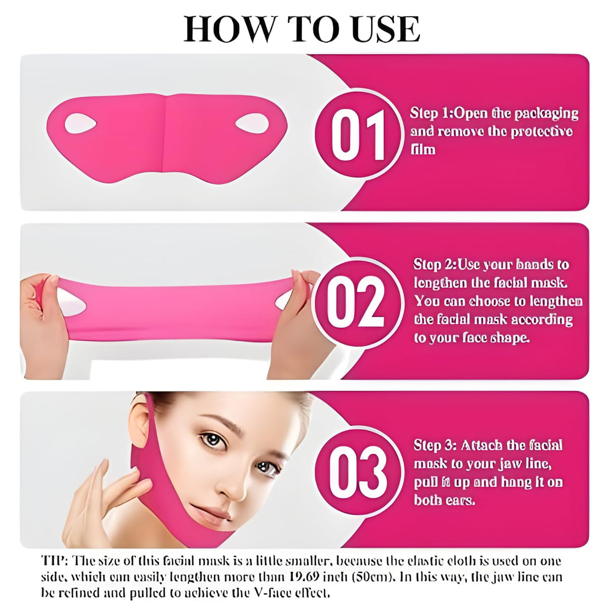 Deep Collagen V Lifting Gel Mask | Double-chin Mask | Instant Cooling & Depuffing | Face Toning Belt | Jawline Shaper Face Lift | Collagen V-line | Improves Sagging Skin, Lifting & Firming | Chin Strap for Women & Men (1)