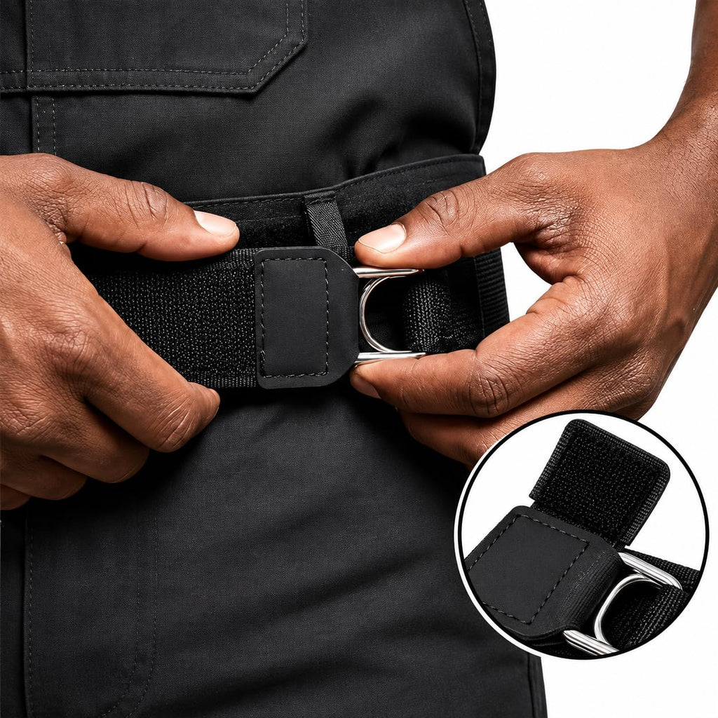 Buckleless Belt Hook Set of 2, Nylon with Metal Hook